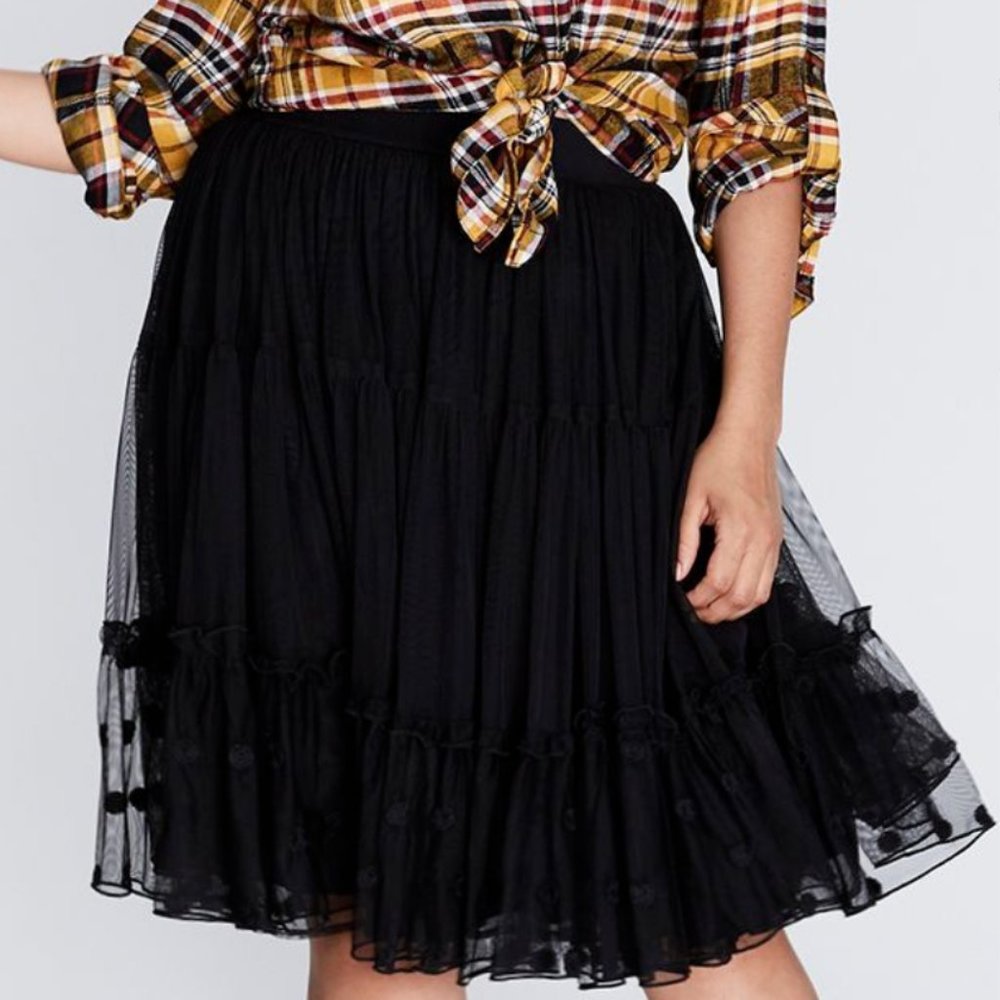 Lane Bryant Black Petticoat Skirt New 22/24